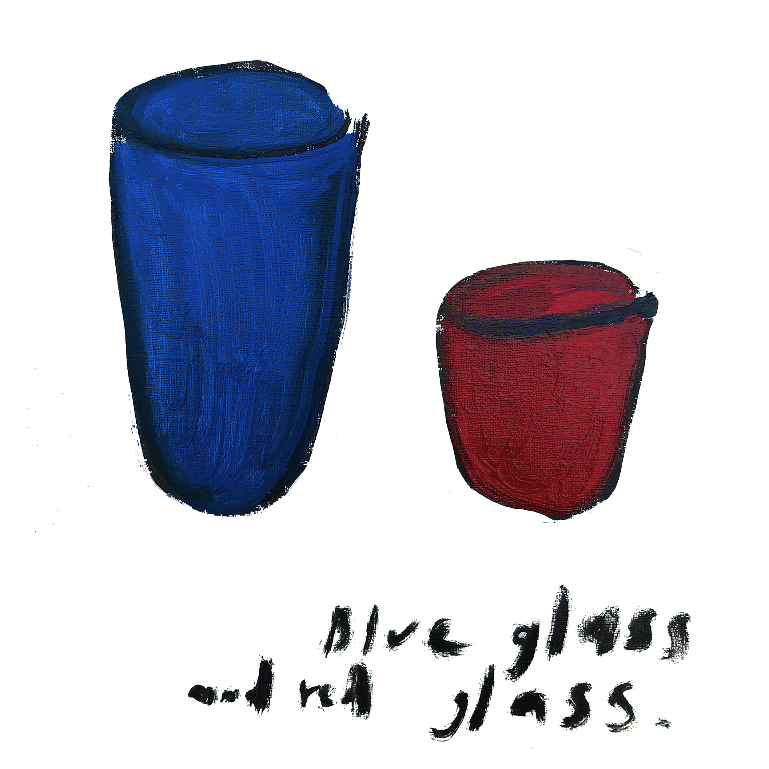 Blue glass and Red glass